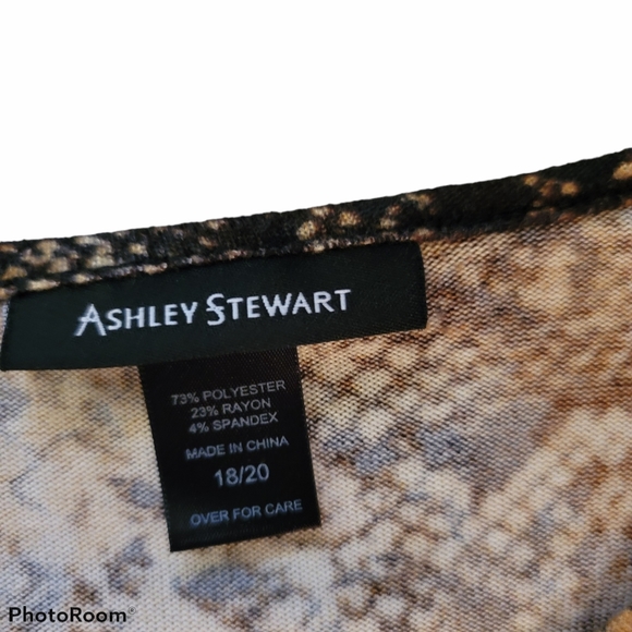 Ashley Stewart: Multi Print peek-a-boo top - Picture 4 of 4